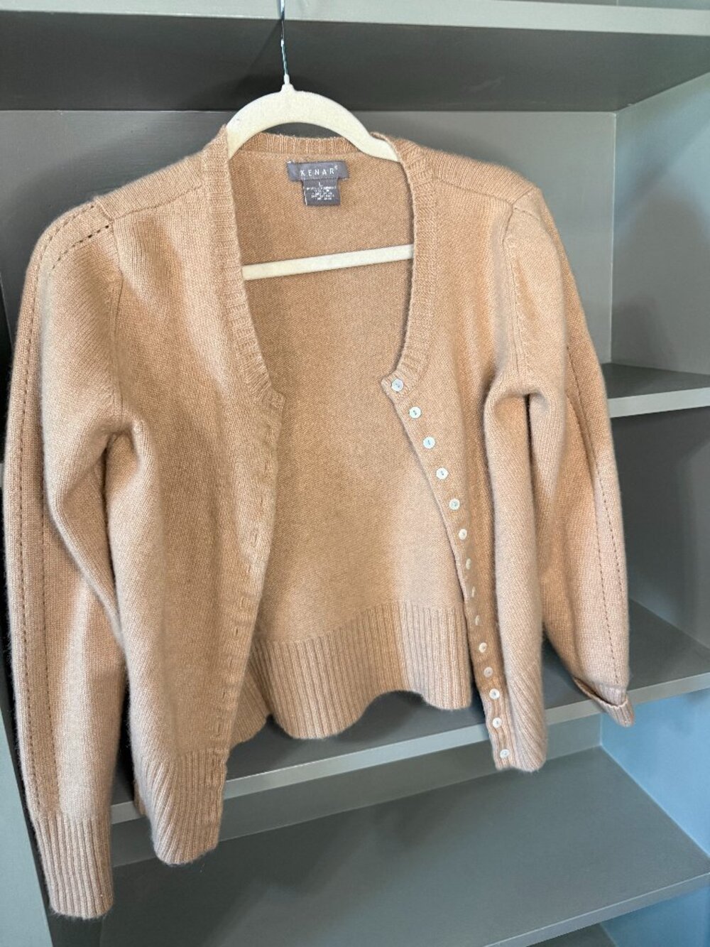 Kenar Beige 100% Cashmere Sweater - L